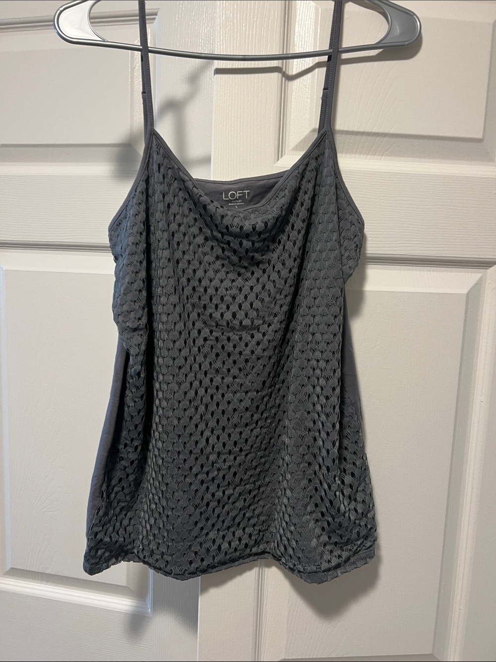 LOFT Charcoal Textured Cami